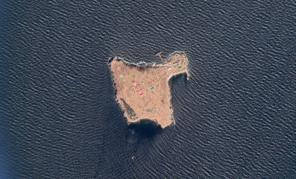 Luftaufnahme von Snake Island
