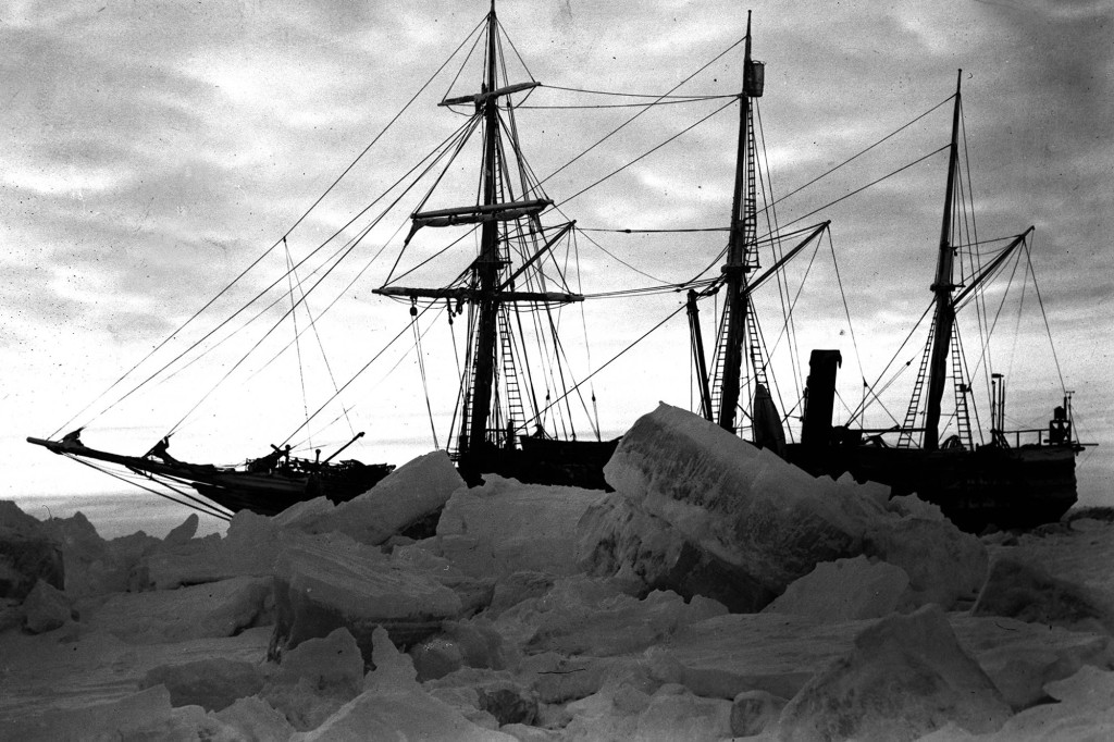 Die "Ausdauer"Eis in der Antarktis während einer Expedition, 1915.