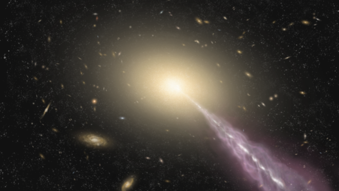 Um den hellsten Quasarstern im Universum wurde eine seltsame Radiostruktur entdeckt