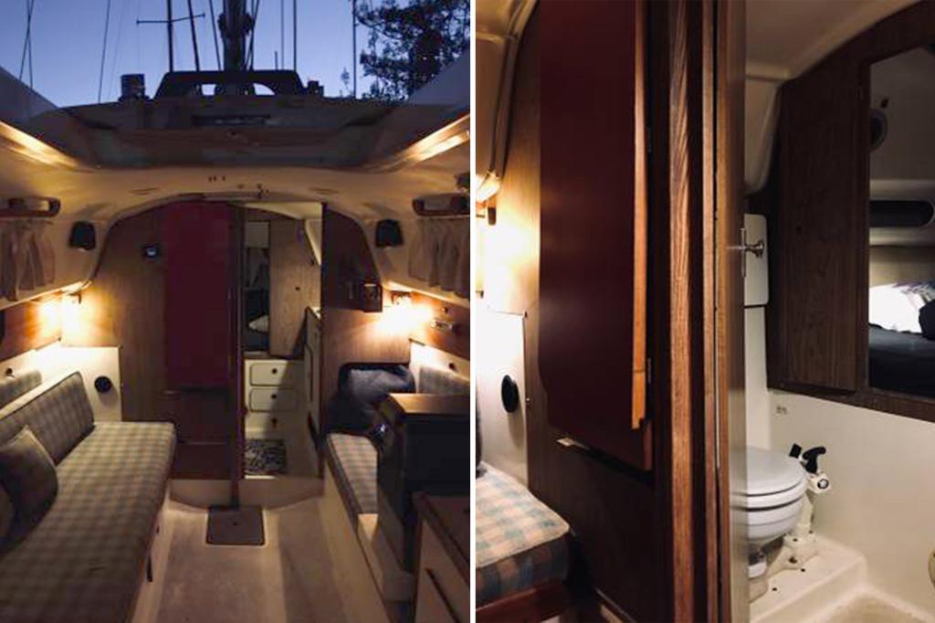 Segelboot mit einem Schlafzimmer in Brooklyn zu vermieten für 600 Dollar pro Monat, Dusche im Fitnessstudio nebenan