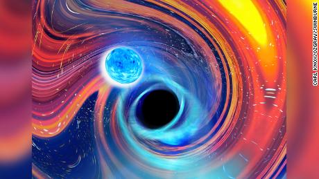 & # 39;  Pac-Mans '# 39;  Im Weltraum: Schwarze Löcher verschlingen Neutronensterne als erster Hinweis auf ein seltenes Himmelsereignis