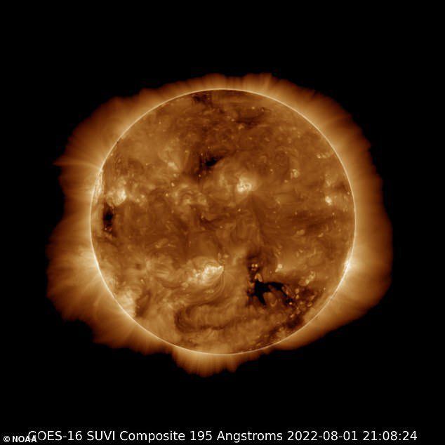 Das Solar Dynamics Observatory der NASA hat dieses Bild unserer Sonne am 8. Januar 2022 aufgenommen