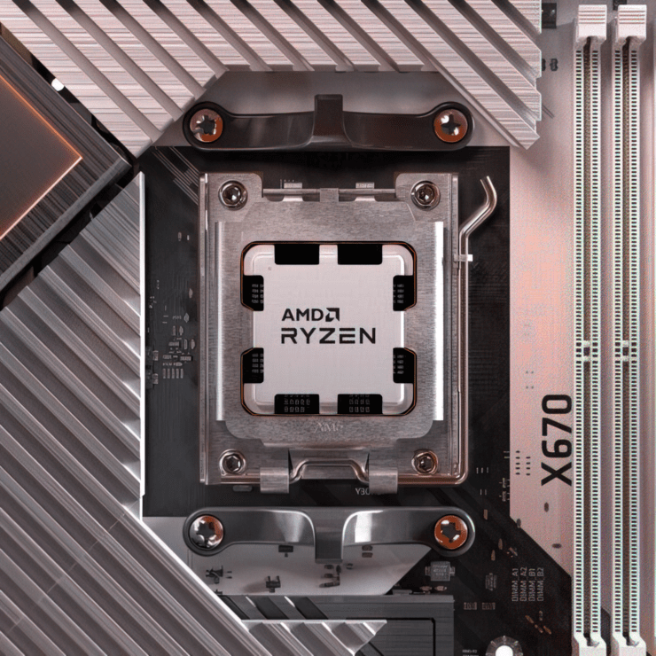AMD Ryzen 5 7600X 6 Core & 4,4 GHz "Zain 4" Desktop-CPU auf GIGABYTE X670E AORUS Master-Motherboard ausgeführt