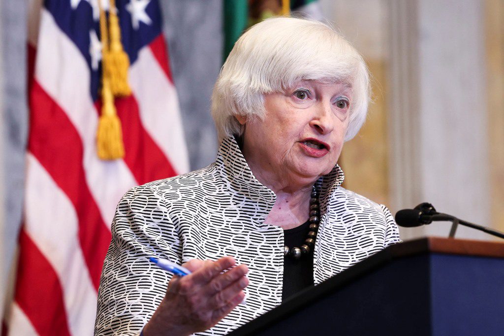 Finanzministerin Janet Yellen betonte, dass sich die Vereinigten Staaten nicht in einer Rezession befänden.