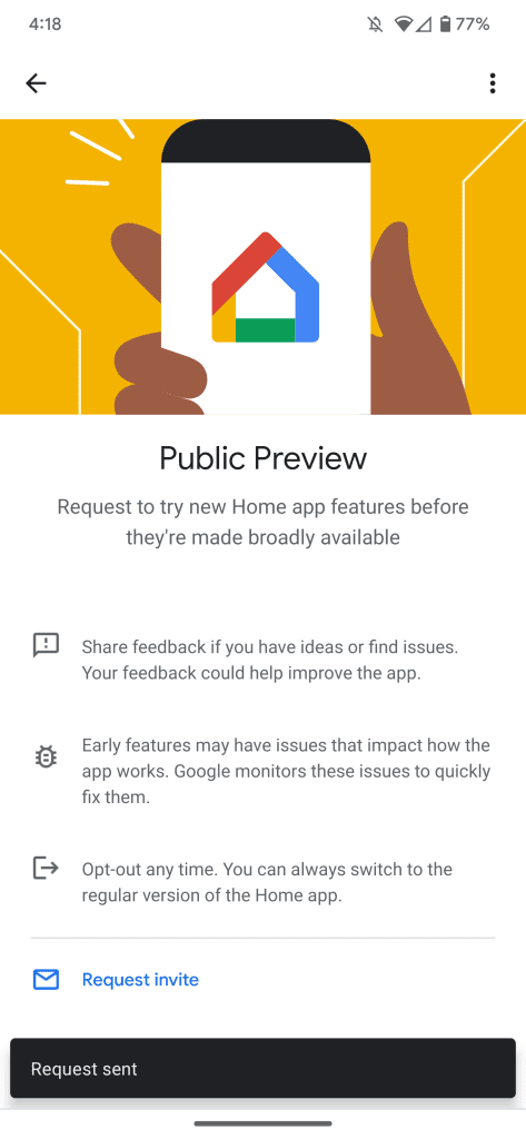 Cómo registrarse en el visor de la aplicación Google Home en Android