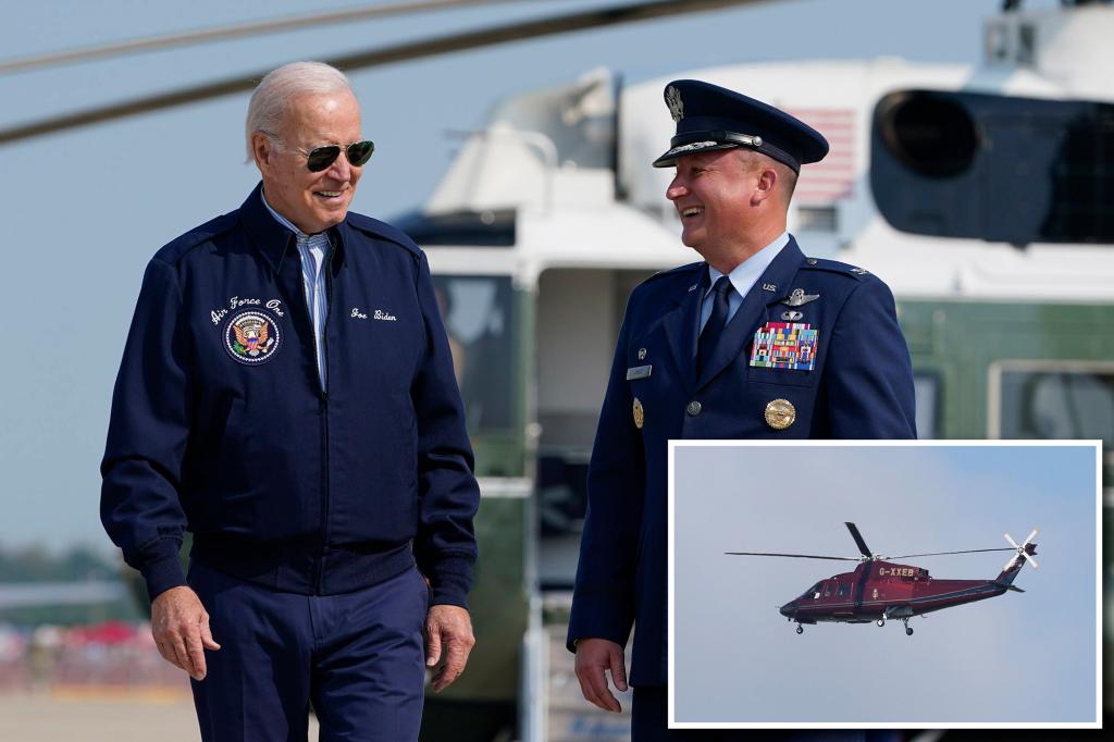 Biden kommt mit dem Helikopter zur Beerdigung von Queen Elizabeth