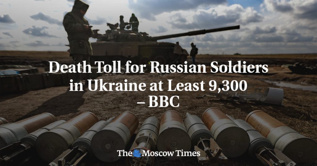 Die Zahl der Todesopfer russischer Soldaten in der Ukraine beträgt nicht weniger als 9.300 - BBC